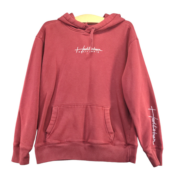Hollister Californa Men's Pullover Hoodie Red Size Small Must Have Collection - Picture 1 of 16